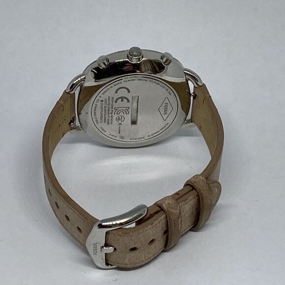 Fossil FTW1200 Women's Sand Leather Silver Analog Dial Hybrid Smartwatch CM541 - Picture 10 of 12